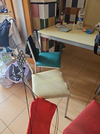 Set di 4 Sedie da Cucina in Metallo