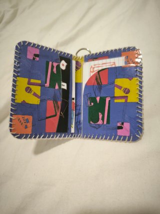 Cartera de artista hecha a mano