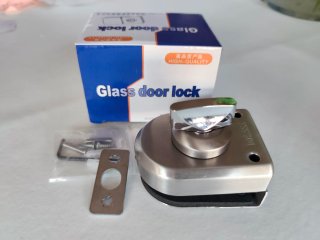 Cerradura seguridad puerta vidrio 10/12mm