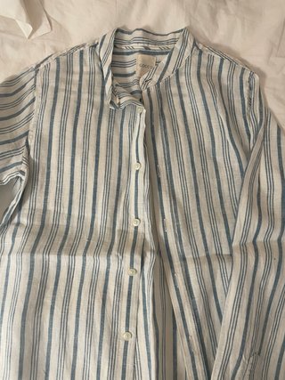 Camisa COCCO rayas azul y blanco, talla 9-10 años
