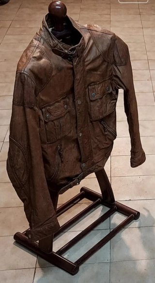 Chaqueta de piel MOON marrón