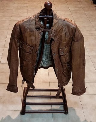 Chaqueta de piel MOON marrón