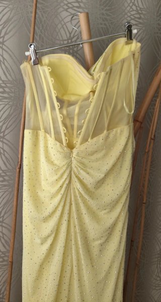 Vestido Bicici Coty Amarillo l evento boda largo