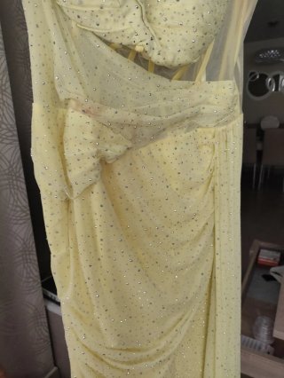 Vestido Bicici Coty Amarillo l evento boda largo