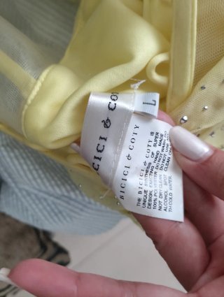 Vestido Bicici Coty Amarillo l evento boda largo