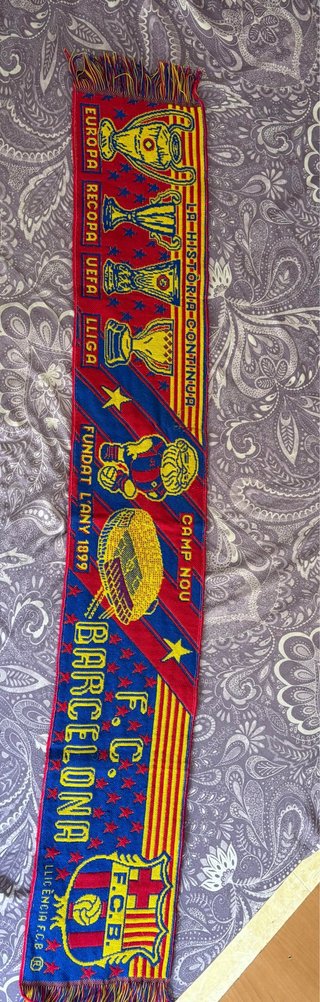 Bufanda oficial FC Barcelona vintage.