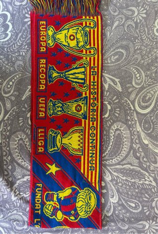 Bufanda oficial FC Barcelona vintage.