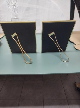 Coppia cornici Mascagni ottone anni 70