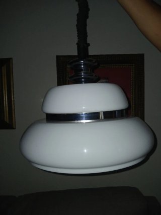 Lampadario anni '60 plexiglass e metallo