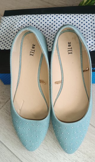 Bailarinas TEX azul claro con tachuelas T38