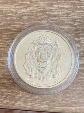 Onza de Plata 9999 - León con Corona