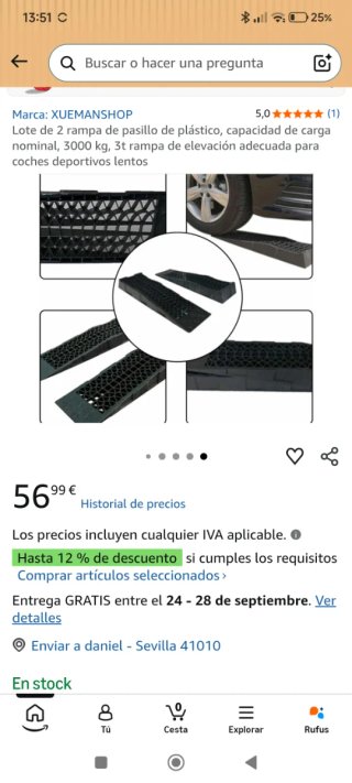 Rampas elevación coche/caravana