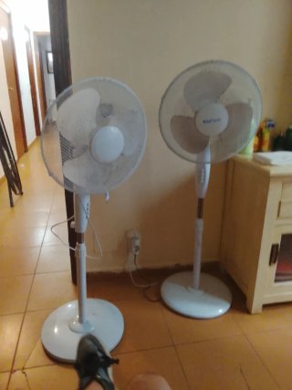 2 Ventiladores de Pie Blancos