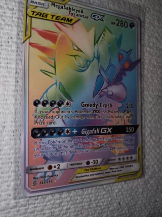 Carta Pokémon Mega Sableye & Tyranitar GX