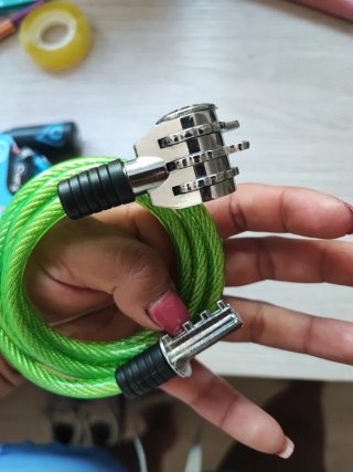 Candado de Bicicleta Azul y Verde