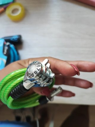 Candado de Bicicleta Azul y Verde
