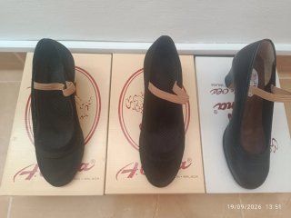 Zapatos Flamenco Niña A. Osuna en Piel Negros