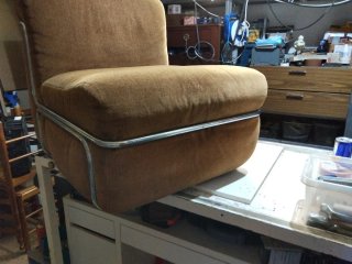 Poltrona a sistema tubolare anni '70