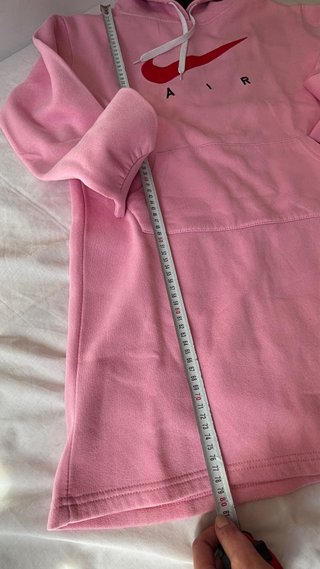 Vestido sudadera felpado y rosa Nike con capucha