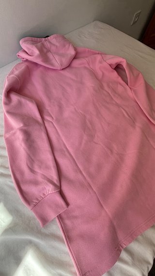 Vestido sudadera felpado y rosa Nike con capucha