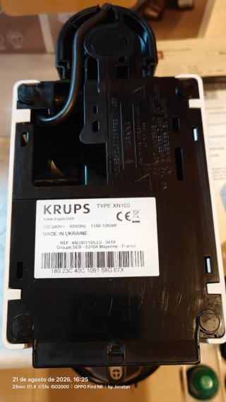 Cafetera Krups Inissia Blanca + Base