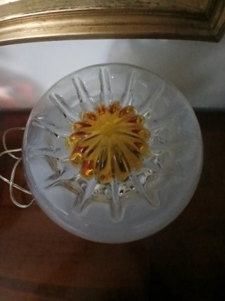 Lampada anni 60 base acciaio dorato