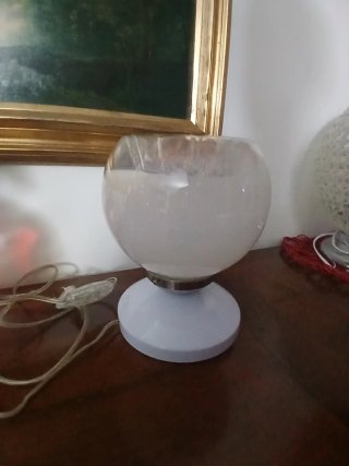Lampada anni 60 base acciaio dorato