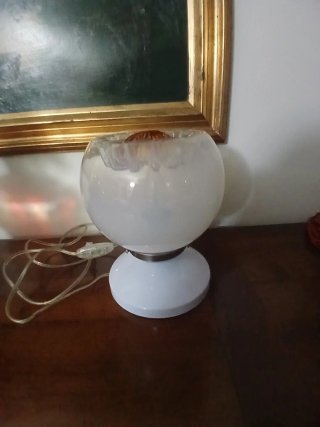 Lampada anni 60 base acciaio dorato