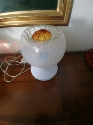 Lampada anni 60 base acciaio dorato