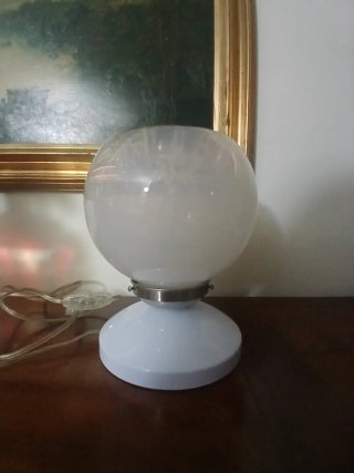 Lampada anni 60 base acciaio dorato