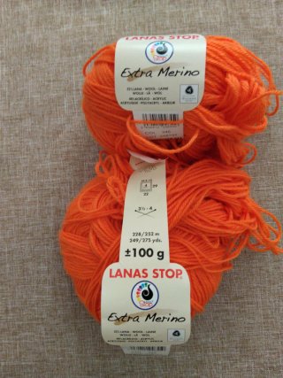 Ovillos Lana Stop Extra Merino Naranja