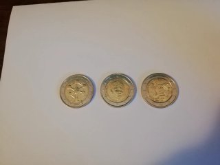 🇧🇪 Trittico Monete 2 Euro Commemorativi Belgio