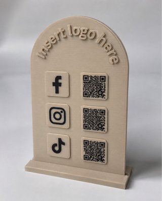 Espositore Social Media 3D Personalizzabile
