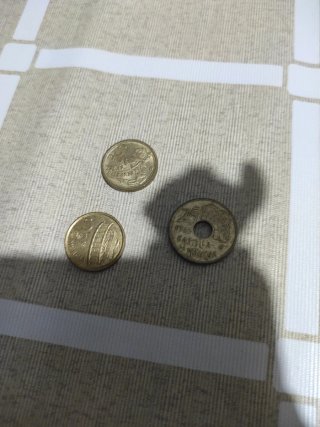 Lote de 5 monedas antiguas de pesetas