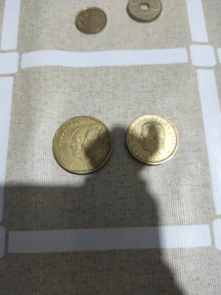 Lote de 5 monedas antiguas de pesetas