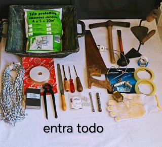 Lote herramientas y materiales.