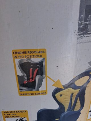 Seggiolino Bici Bambino Rosso/Bianco