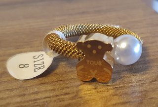 Anillo Tous Oso Perla Talla 8