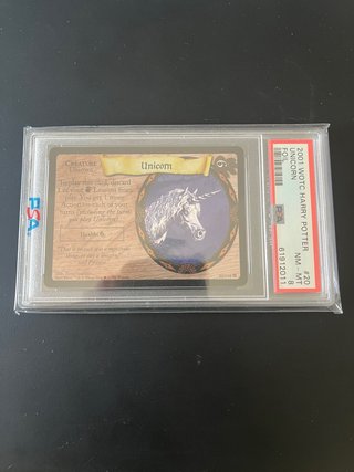 Carta Harry Potter Unicornio 2001 PSA 8