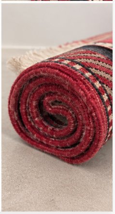 Alfombra Vintage Lana Roja 360x80cm