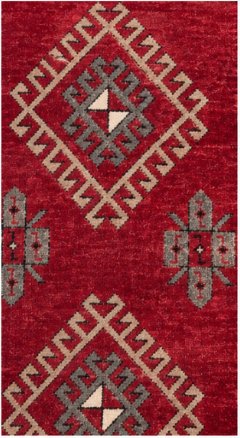 Alfombra Vintage Lana Roja 360x80cm