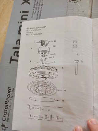 Ventilador techo Tala mini XS sin control remoto