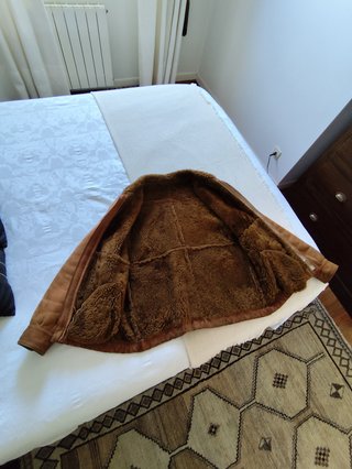 Chaqueta de piel Camel