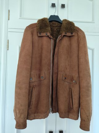 Chaqueta de piel Camel
