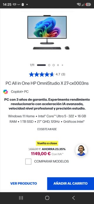 HP OmniStudio X 27-cx0003ns All-in-One