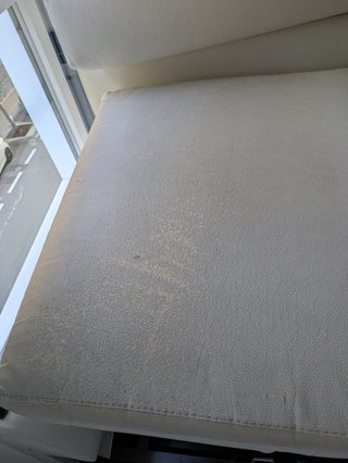 Sofá ecopiel blanco 2.90m