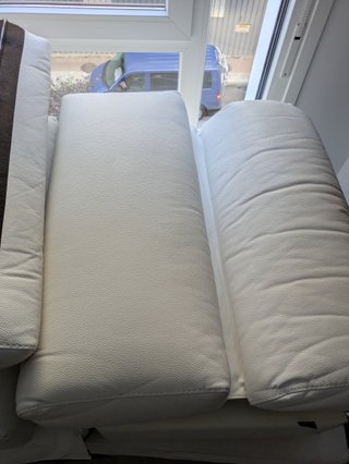 Sofá ecopiel blanco 2.90m