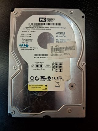 Disco Duro WD 320GB IDE/PATA 7200RPM