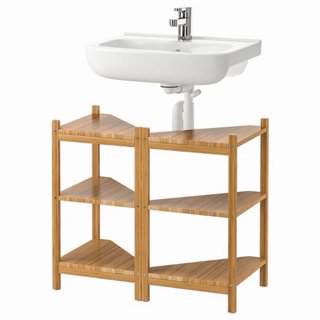 2 Estanterías Esquina Baño Bambú Ikea RAGRUND