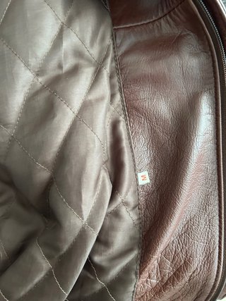 Chaqueta de cuero marrón vintage